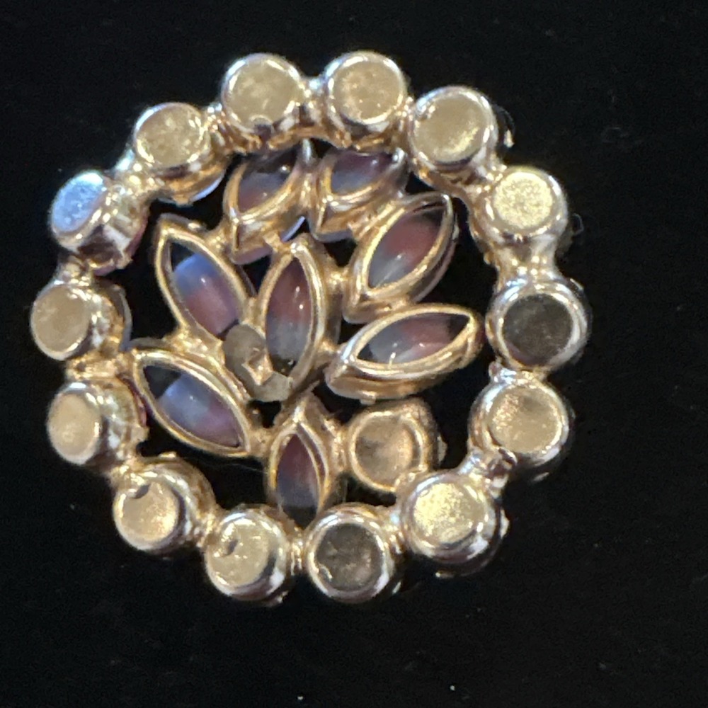 Vtg Juliana Candy Corn Glass Cabochon Stones Brooch missing pin on back - Picture 4 of 4